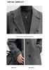 Men's Long Double-Breasted Double-Sided Wool Coat for Autumn/Winter