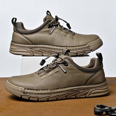 Fashion All Season Men's Casual Leather Shoes Wear-Resistant Male Sneakers Anti-Skid Walking Shoes Outdoor Sports Footwear New Trainers