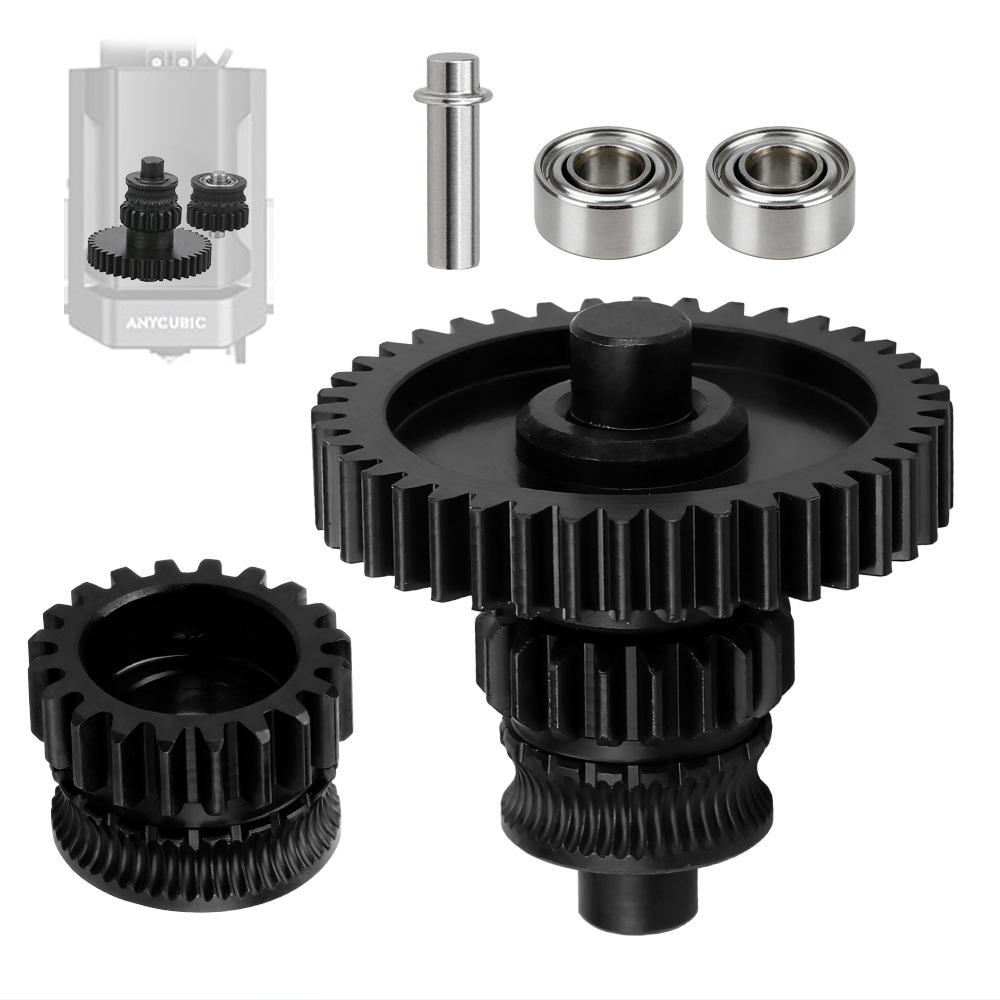 DLC Nano Coating Hardened Steel Extruder Gear Kit Wear Resistant Precise Feeding Upgrade Parts for 3D Printer