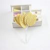 E-outstanding Silk Leaf 200PCS Golden Artificial Leaves DIY Corsage Boutonniere Accessory for DIY Wedding Party Decor