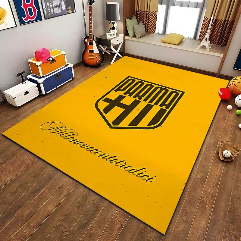 Parma Logo Yellow Carpet Suitable As a Non-slip Mat for the Living Room or Bedroom Sofa