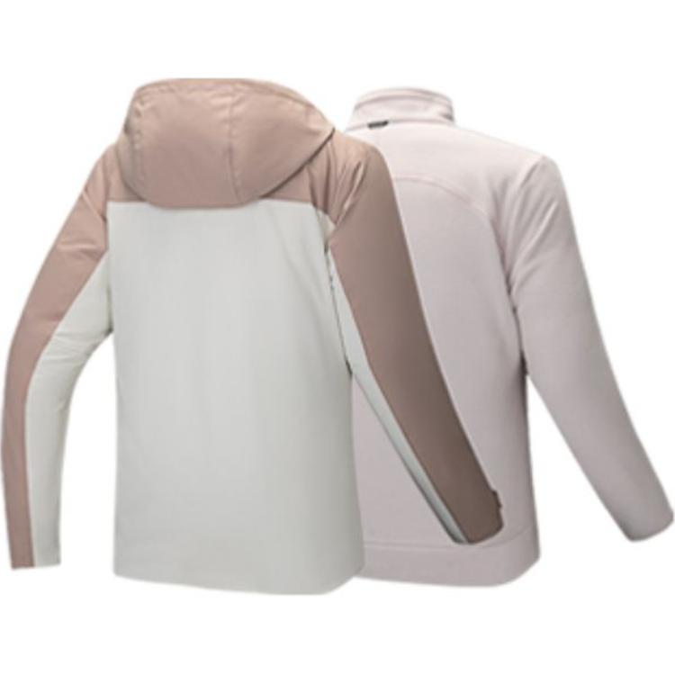 Anta Outdoor Series Three-In-One Detachable Liner Hooded Color-Block Long Sleeve Warm Jacket Women Jacket 162446605-2