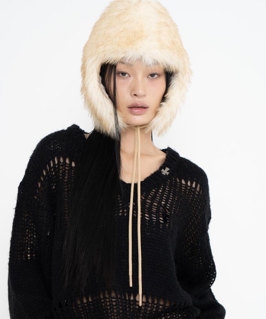 2000Akaibeuseu Bambi Fur Hat (Warm Camel)
