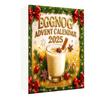Eggelikør Adventskalender 24 Akryl 2D Eggelikørpynt Nedtelling til Jul Kalender for Festlig Hjemmedekor Julegave