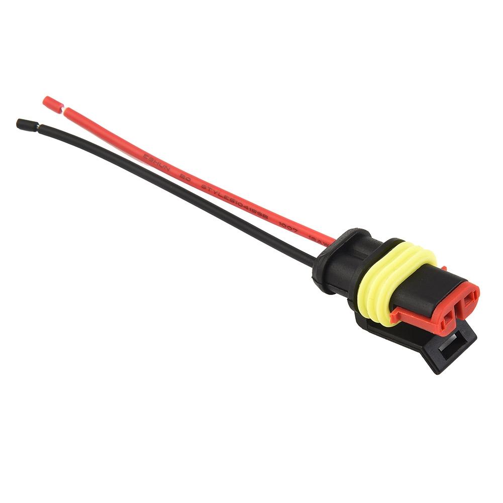 Dust Proof 2Pin 12V Waterproof Electrical Wire Connector Kit 10pcs AmpTyco