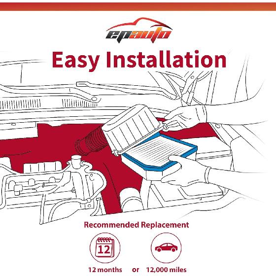 Engine Air Filter, Replacement for Expedition, F-150, F-250/F-350/F-450/F-550 Su