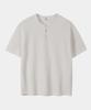 Dekkoloso Dima Cotton Henley Neck Short Sleeve T-Shirt [Ivory]