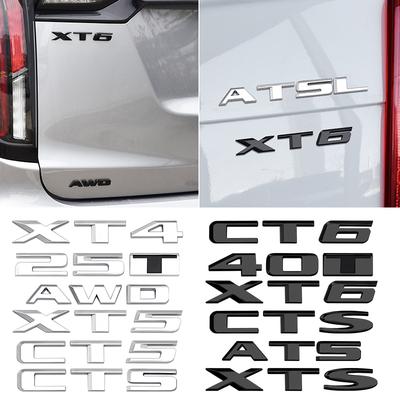 ABS Heckklappen-Emblem Auto-Buchstaben-Logo Kotflügel Seitenaufkleber für CT4 CT5 CT6 CTS XT4 XT5 XT6 XTS ATS AWD 25T 28T 40T