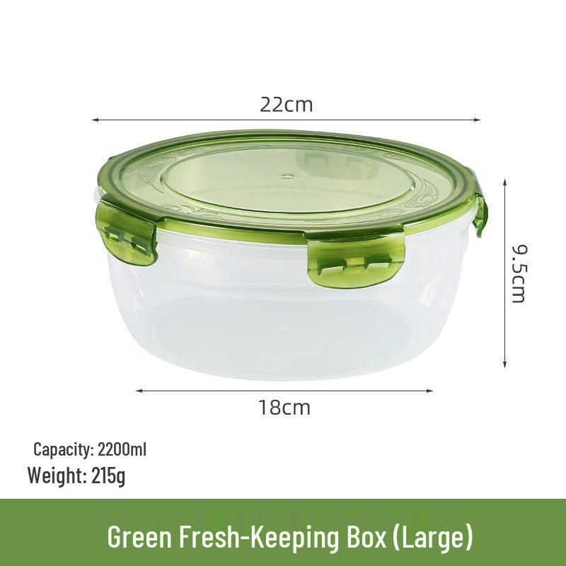 Round Plastic Food Storage Container with Sealed Lid for Office, Microwave, and Refrigerator Use