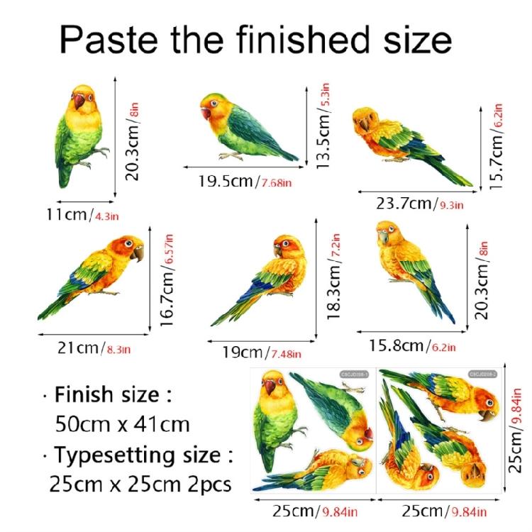 Stylishs Bird Decals for Glass Set of 2 Window Stickers for Safety Decors