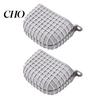 Heavy Ceramic Bowls 2Pcs Silicone Oven Mitts Heat Resistant Thick Grid Pattern Non-Slip Gloves for Microwave Baking Kitchen Accessory Utensil