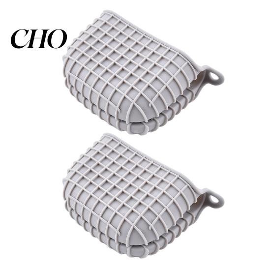 Heavy Ceramic Bowls 2Pcs Silicone Oven Mitts Heat Resistant Thick Grid Pattern Non-Slip Gloves for Microwave Baking Kitchen Accessory Utensil