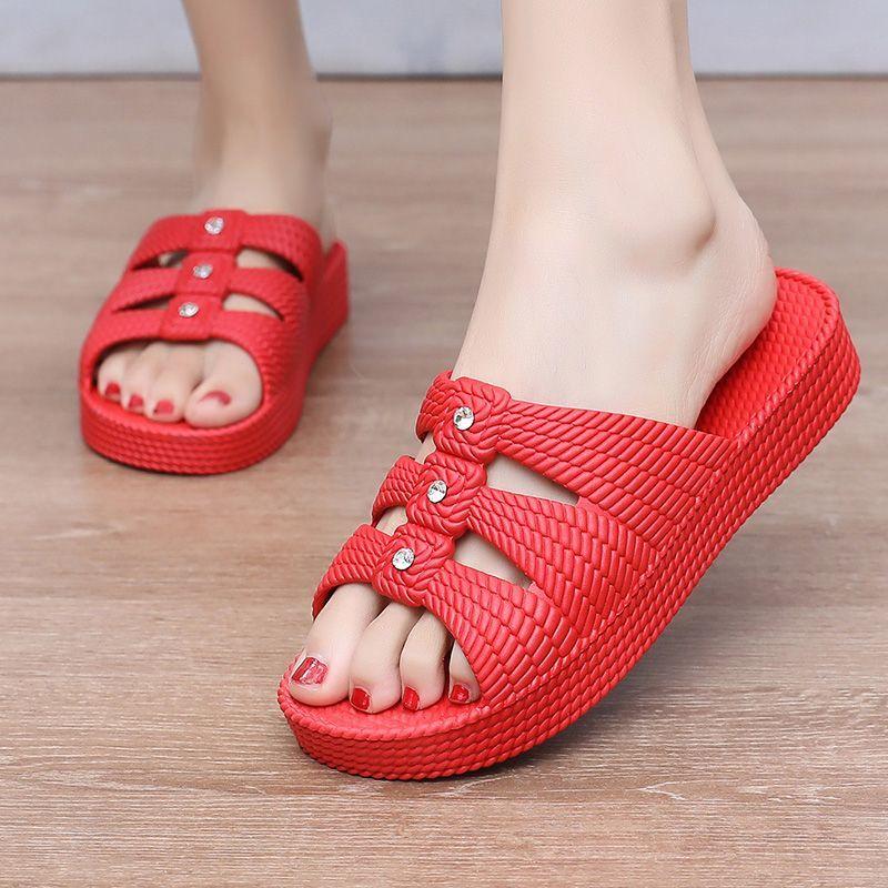 Ladies' Summer Slippers Thick Soled New Wear Resistant Daily Anti Slip Casual and Comfortable