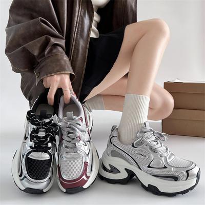Fashion Trend Increases Platform Dad Shoes Women's New Autumn and Winter Popular Velvet Lightweight Fried Street Sneakers