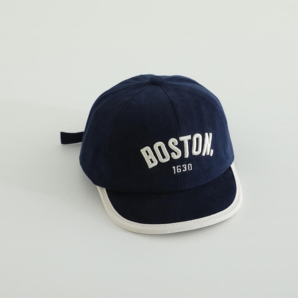 Retro Letter Baby Baseball Cap Summer Soft Brim Sun Visor Hat Korean Embroidered Boy Girl Kids Duck Tongue Hat 6-36 Months