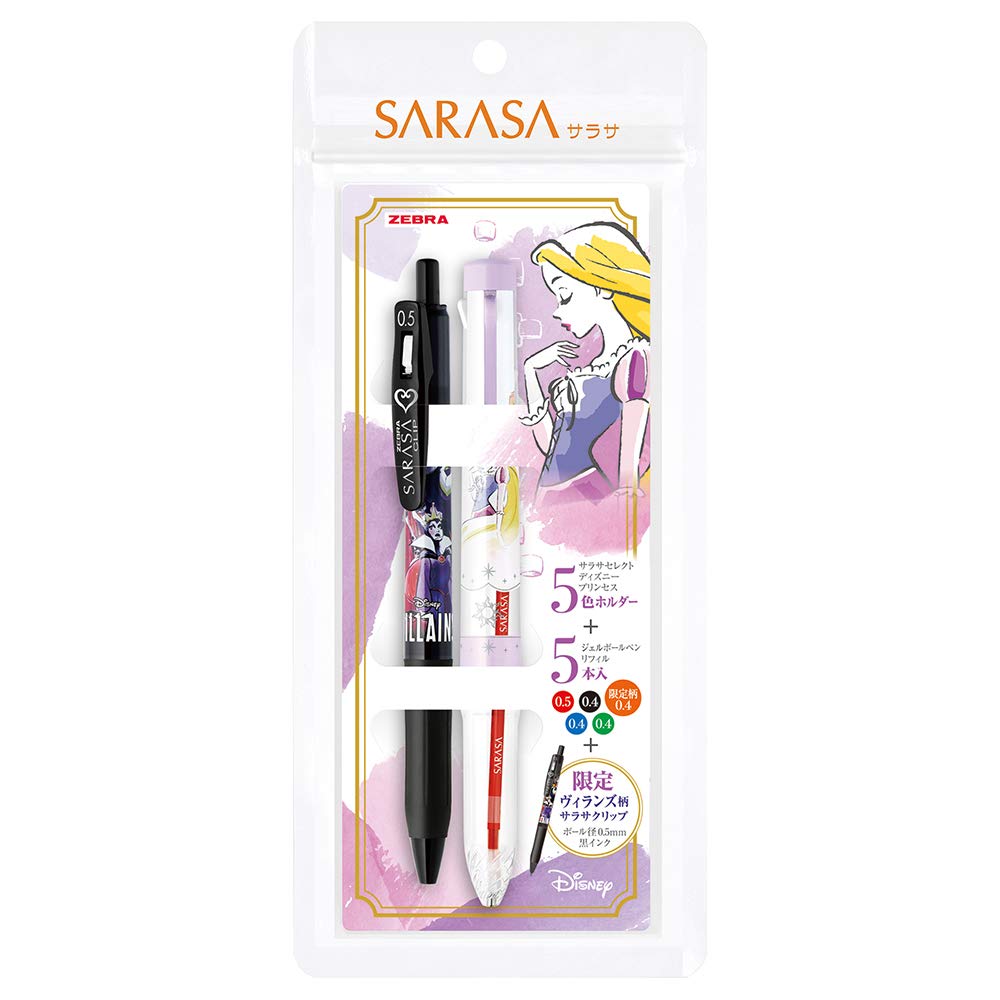 Zebra Sarasa Clip Sarasa Select Disney Princess Rapunzel Multi-Function Pen, Set, SE-S5A20-DSP2-RP