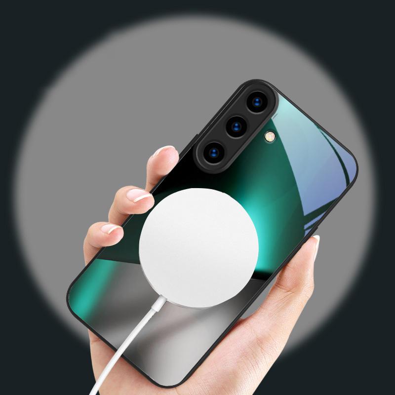 Mysterious Color and Light For Samsung Galaxy S26 Ultra S20 FE S21 S22+ S23 Plus S24 Ultra 25 Edge For Magsafe Glass Phone Casee