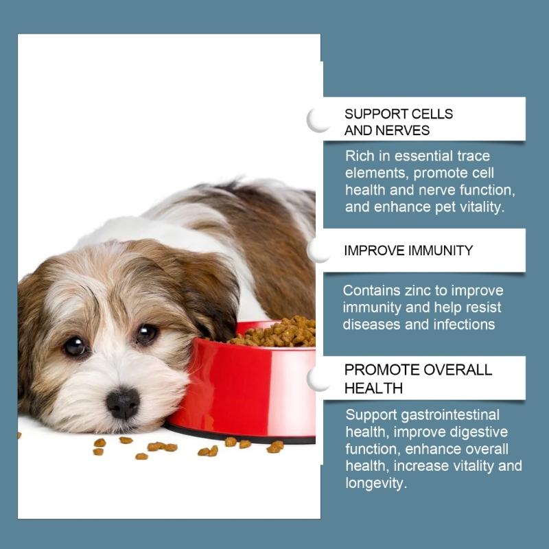 Minerals Supplement Tablets for Dogs 80 Tablets Support Healthy Growth and Daily Nutrition Need Immune Improve