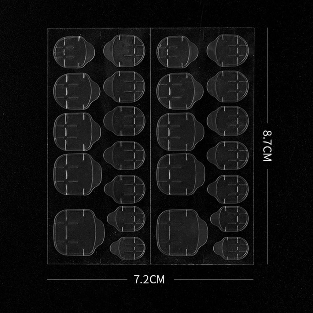 24PCS Nail Glue Sticker Resin Flexible Waterproof Breathable False Nail Tips for Women Girls