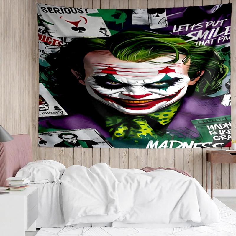 Joker Tapestry for Bedroom Aesthetic Classroom Tapestries Wall Hanging for Living Room Dorm Office,Ideal Creative Gift