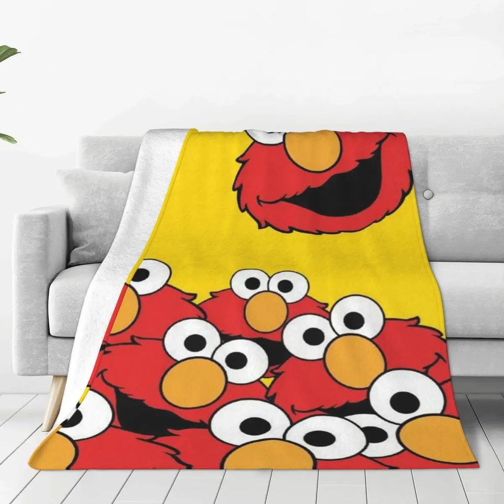 Custom Cookie Monster TV Theme Fleece Throw Fashion Blanket for Bed Couch or Outdoor Use  Soft and Warm Flannel