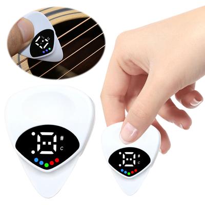 1/2PCS 2-in-1 Guitar Picks Tuner Digital Electronic Tuner Electric Guitar Tuner for Acoustic Electric Guitar Bass Mandolin