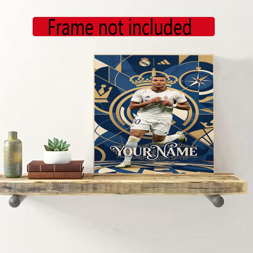 Mbappe Personalized Name Diamond Paintings Mosaic Wall Round Diamond Art Painting Kits Embroidery Crystal Accessories Frameless