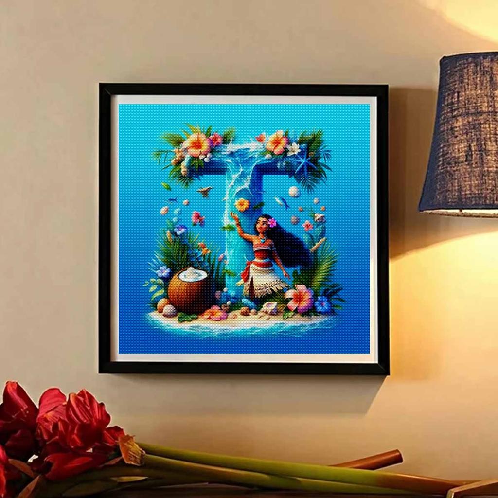 DIY Diamond Painting Round Diamond Motana and The Letter T Full Diamond Mosaic Home Decoration Painting Cross Stitch Kit