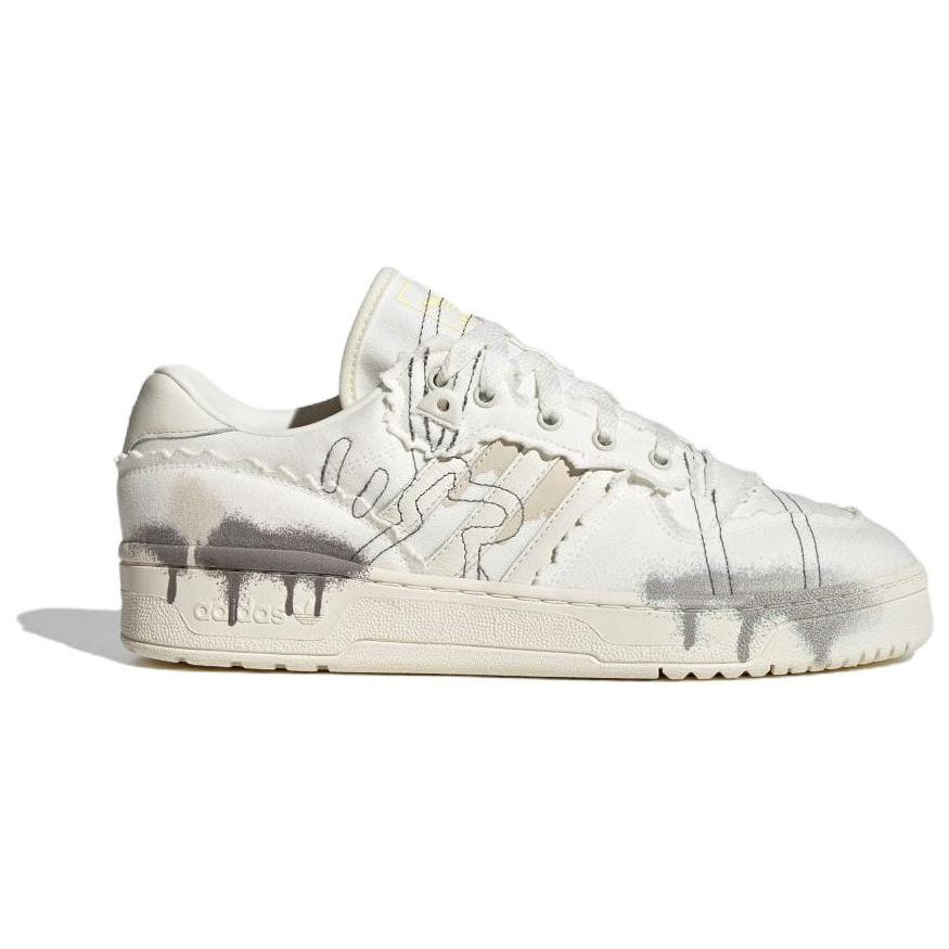 Adidas Originals Rivalry Low Comfortable Versatile Low-Top Sneakers Men Sneakers Gray White Black FZ6550