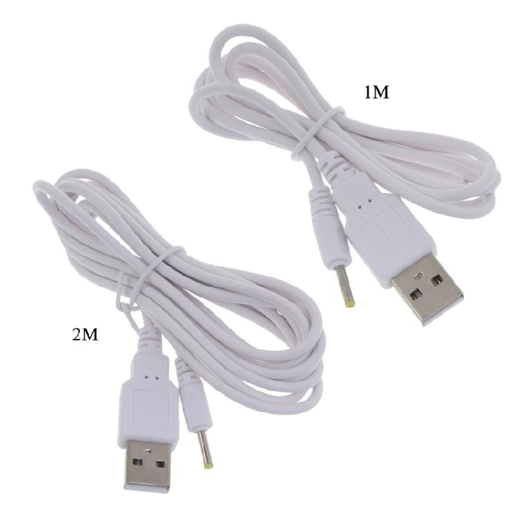 5V USB to DC 2.5mm x 0.7mm Jack Power Cable Durable Materials 1Meter/2Meter