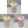Cute Bear Plastic Water Bottle For Kids With Large Capacity And Leakproof Lid