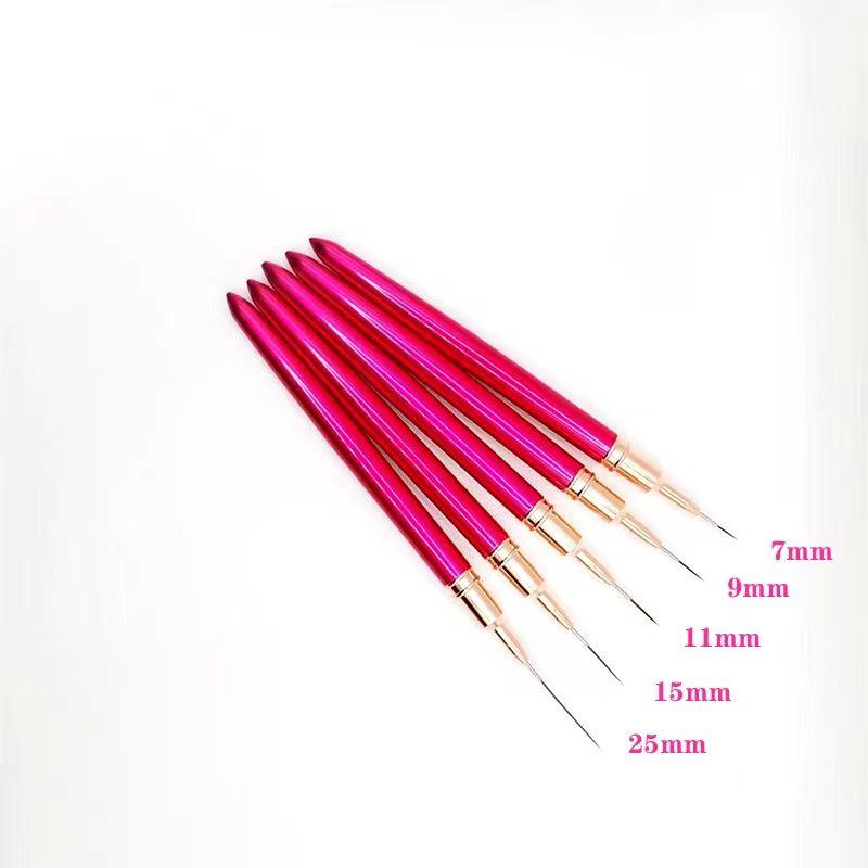 Nail-Art-Pinsel-Set: Feinliniige Zeichen- & Malwerkzeuge mit Kupferhülse