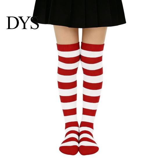 Over The Knee Striped Socks Thigh High for Women Girls, Stockings, Fashion Stylish Daily Wear Soft Stretchy Long Christmas Cosplay Party & Holiday