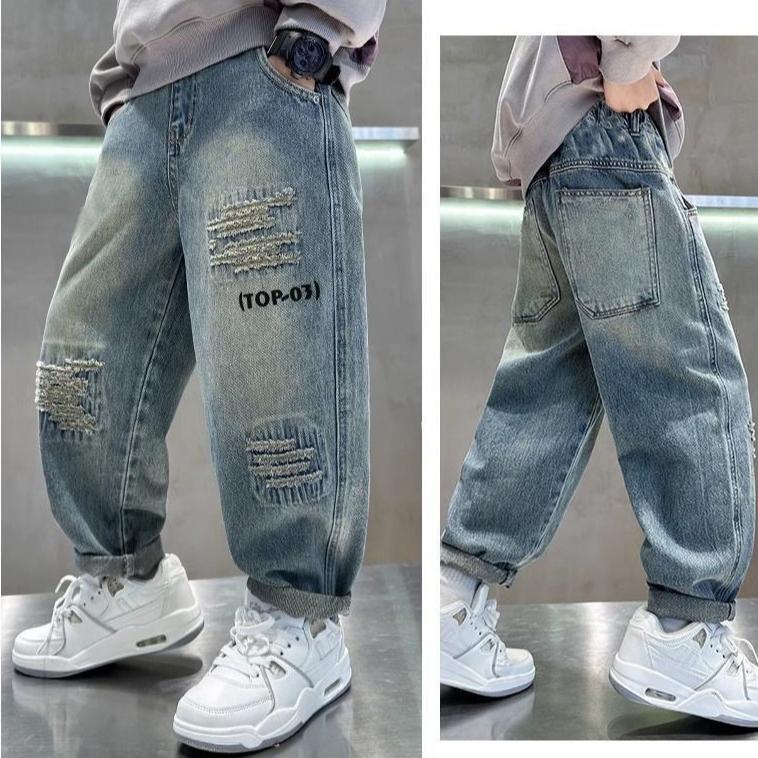 Boys' Jeans Spring and Autumn Styles Children's Pants Long Pants Cool and Trendy Pants