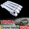For Toyota Venza Chrome Door Handle Cover Trim Set 2008 2009 2010 2011 2012 2013 2014 2015 2016 2017 Accessories Car Styling