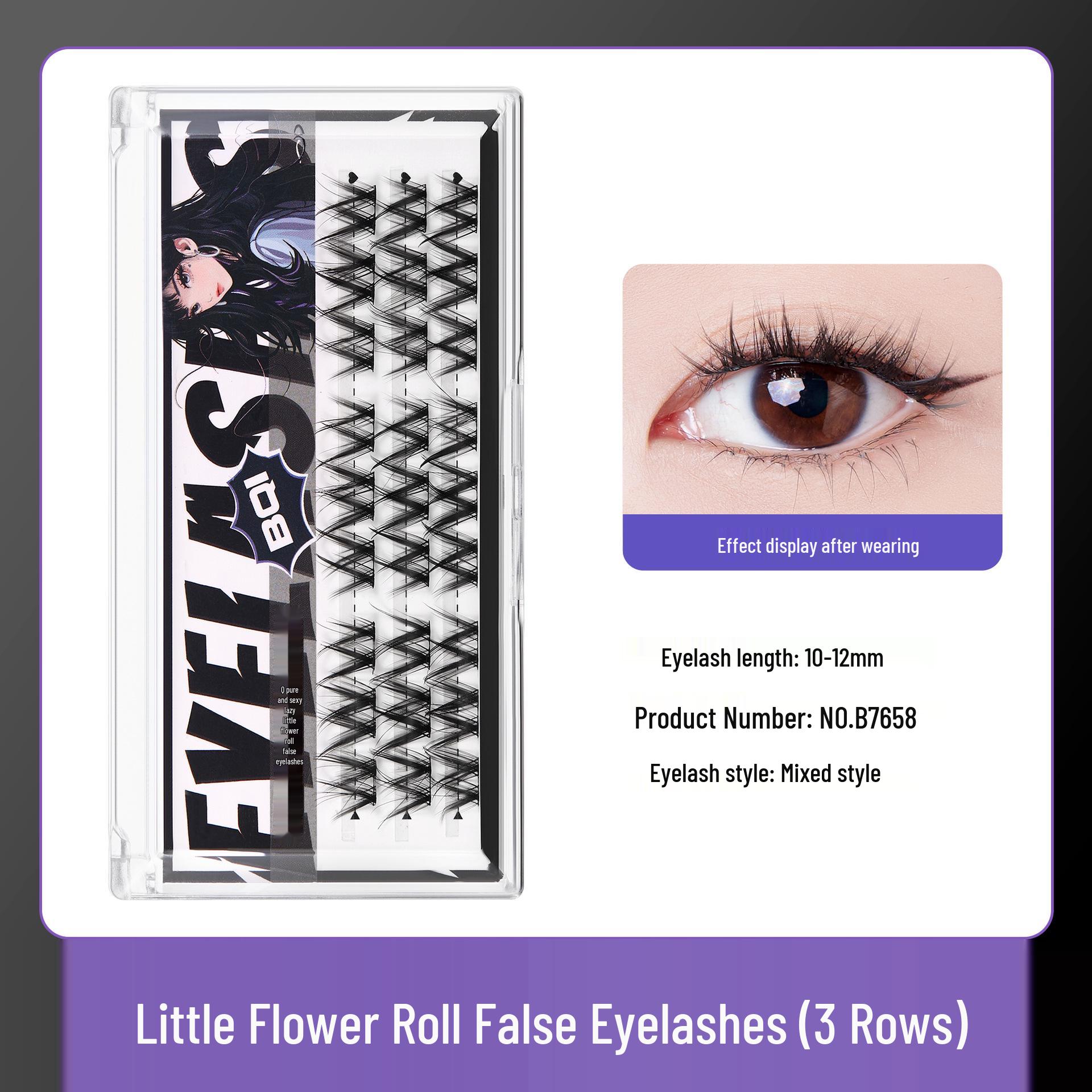BQI Pure Desire Soft Curl Natural False Eyelash Rolls – Thin Stem, Large Capacity & Fairy Hair Design.