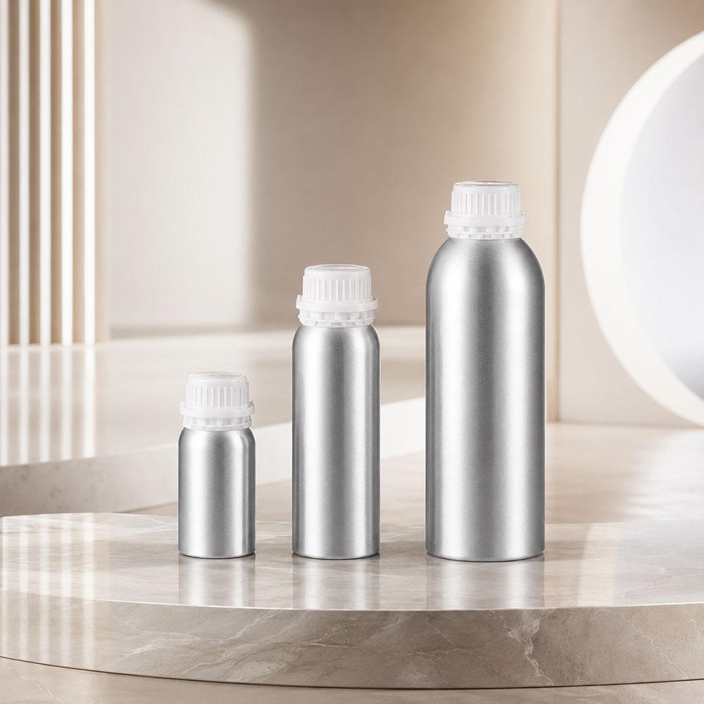 50ml 100ml 250ml Aluminum Bottle with Anti-theft Lid Essential Oil Bottle Cosmetics Container Refillable Travel Sub Bottles