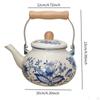 Enamel Teapot Porcelain Enameled Teakettle 2.5L Sturdy Water Milk Warmer Kettle Coffee Pot for
