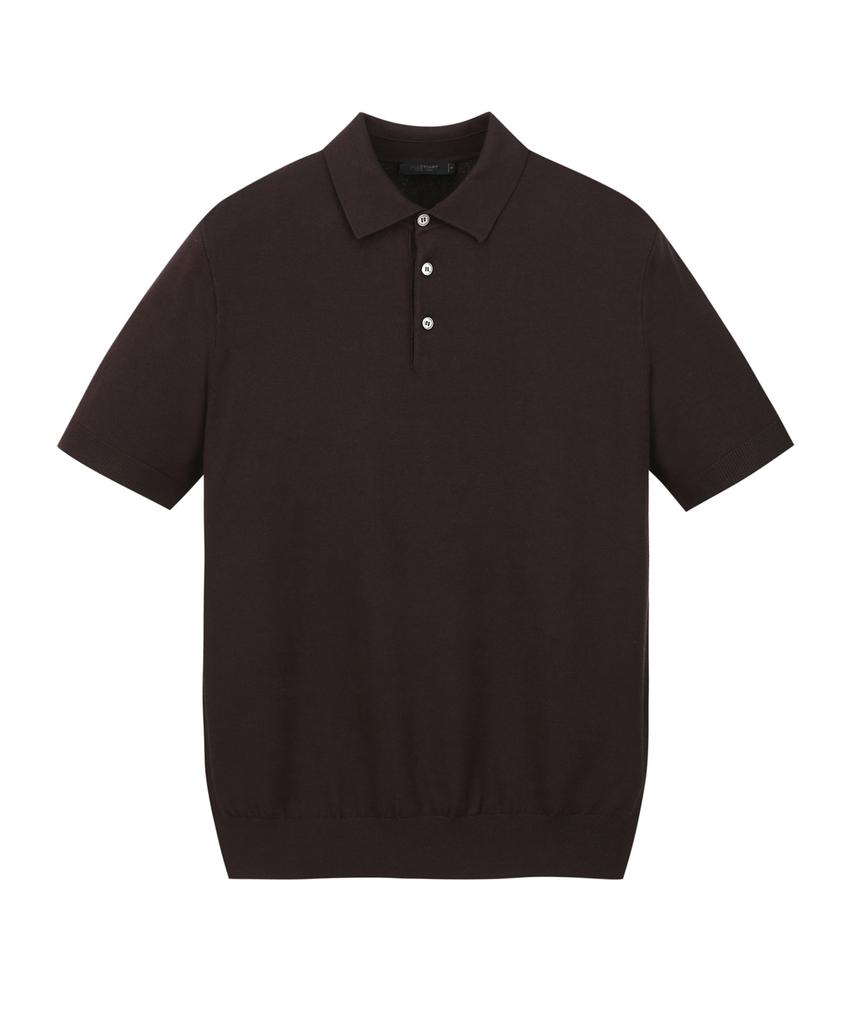 Jilseutyueoteunyuyogmaen Silky Collar Knit - Dark Brown (Jnsw6B303W3)