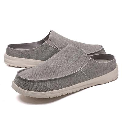 Mode Barfuß Denim Canvas Schuhe Herren Freizeit Slipper Khaki Loafer Klassische Flache Schuhe Herrenschuhgröße 39 48 Sommer Flache Schuhe 2025