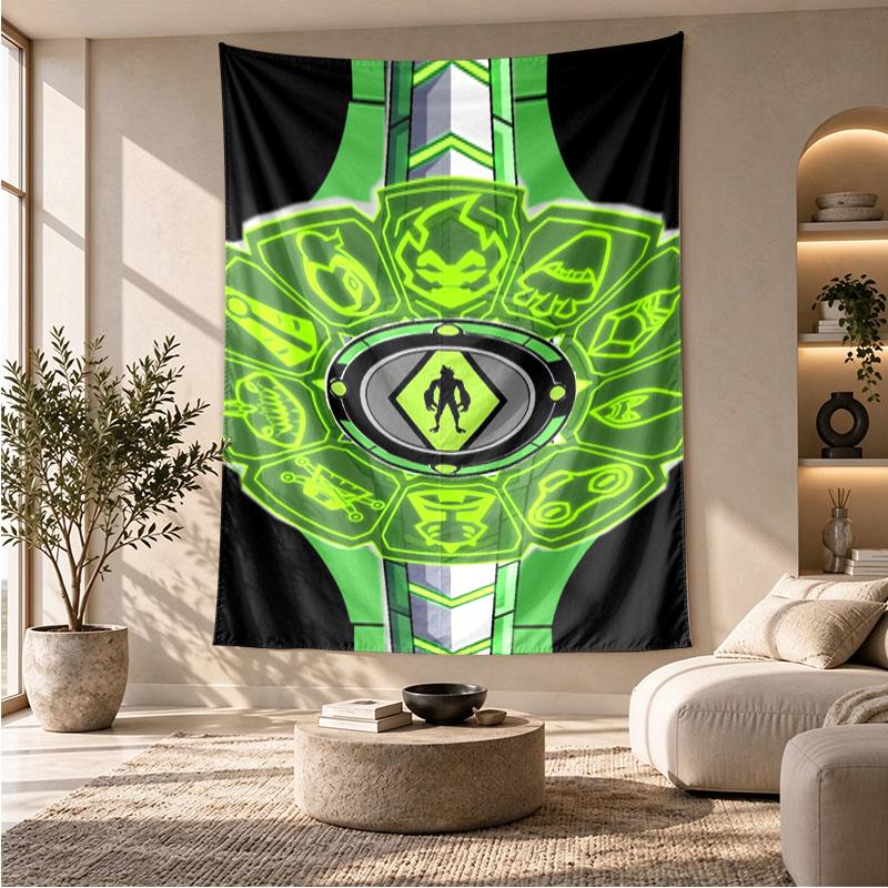 Ben 10 Cartoon Theme Beach Towel Personalized Custom Name & Text Soft Quick Dry Beach Towel for Swimming Travel