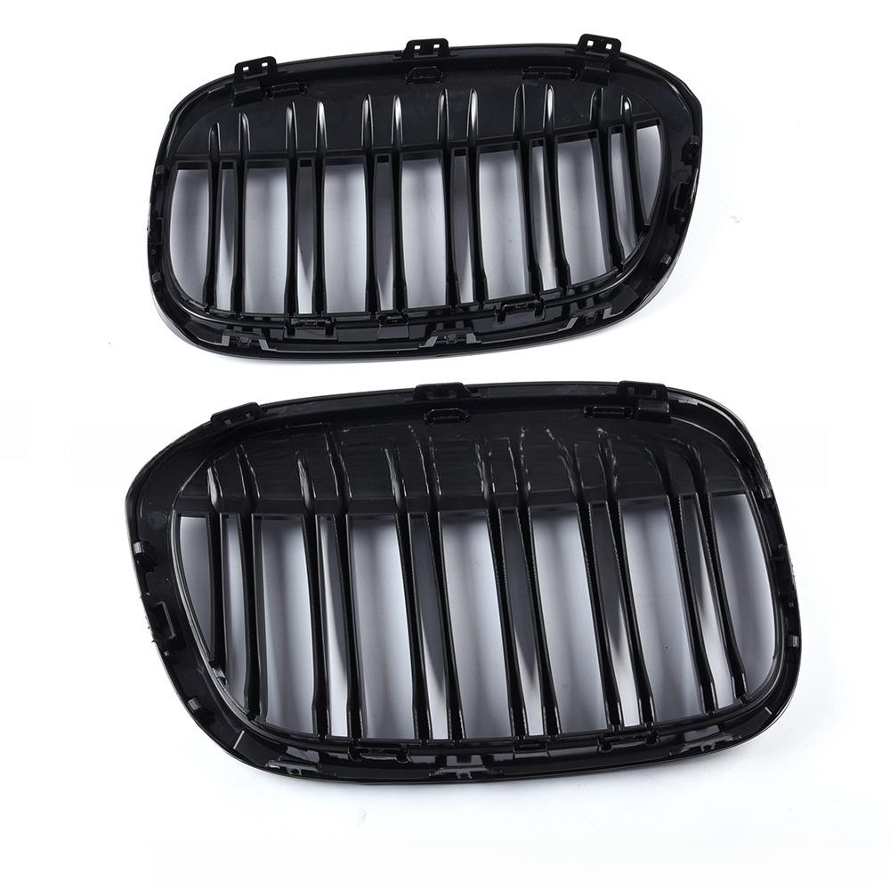 For BMW X1 F48 F49 Glossy Black Grille Car Front Kidney Grill Grilles Racing Grills Single Double Line Grille 2016-2019 Accessories