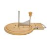 Cheese Curler Wheel Slicer Stainless Steel Cheese Shaver Cutter Hard Cheese Chocolate Beech Wood Base Flower Maker Tool