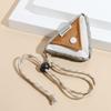 Dreieckige Münzbörse zum Aufhängen am Hals, Schlüsselaufbewahrungstasche, Lanyard, kontrastierende Farben, Brieftasche, Kopfhörertasche, Nylon, Tasche für kleine Gegenstände, Outdoor