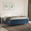 Bed Frame with Mattress - Maison Exclusive - Dark Blue Velvet - 180x200cm - 2-seater