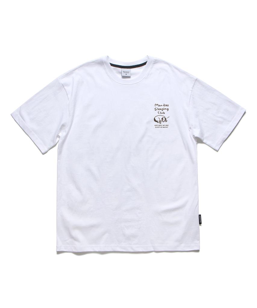 ABNORMALTHING Sleeping Club Oversized T-Shirt White