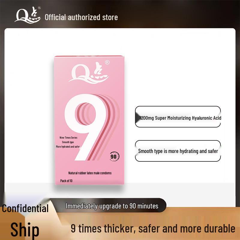 Q Point Ultra-Thin 001 Condoms: Lubricated, Spermicide-Free, for Men & Women, Enhanced Feel & Safety