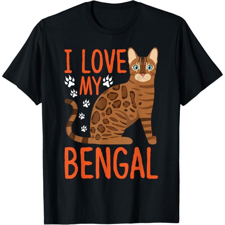 

I Love My Bengal Bengal cat Costume Bengal Cat T-Shirt XXXXXL чорний