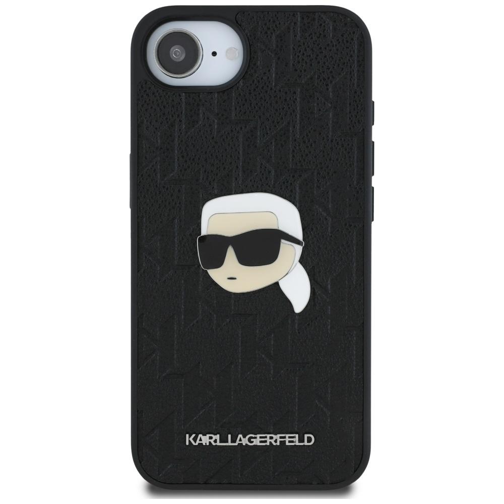 Karl Lagerfeld Monogram Karl Head Pin Case for iPhone 16e / 17e Black