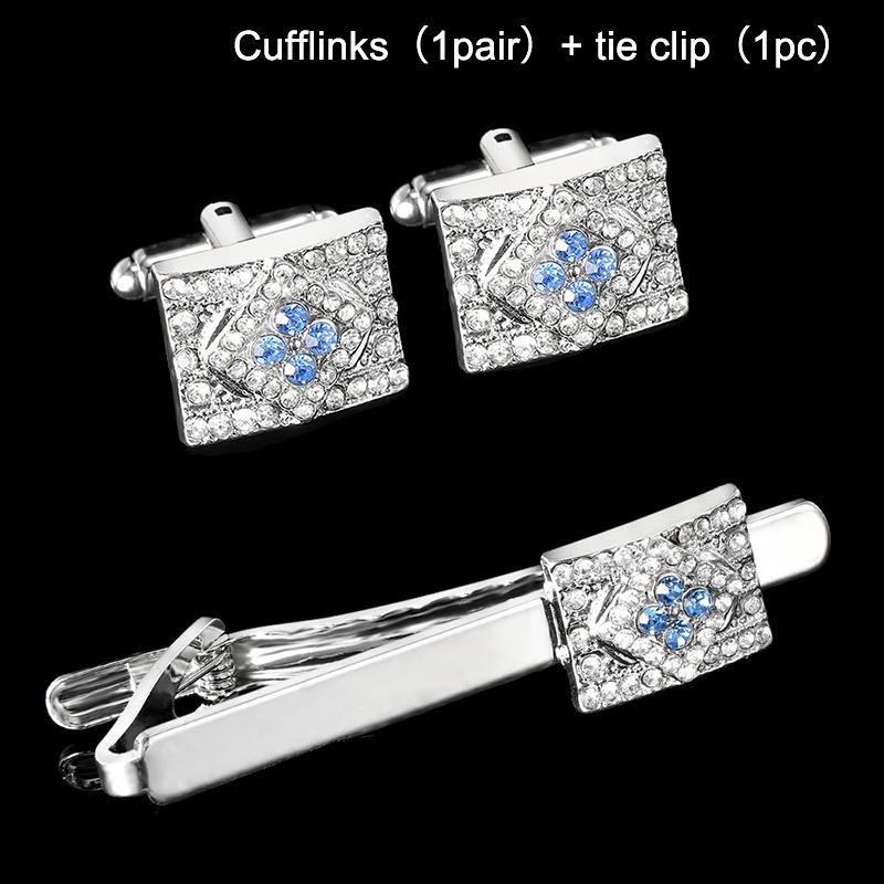 

Роскошные квадратные запонки, зажим для галстука, французский изысканный зажим для галстука, набор запонок, зажим для галстука для мужской рубашки, аксессуары для галстука